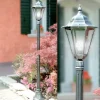 Lampione Alto 179 cm da Giardino in Vetro e 5 Finiture di Alluminio - Pinako