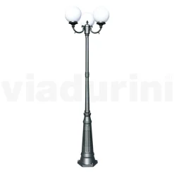 Lampione Alto 242 cm in Acrilico e Alluminio Antracite Made in Italy - Trovaantracite
