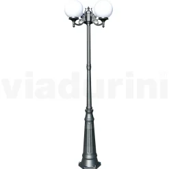 Lampione Alto 230 cm in Acrilico e Alluminio Antracite Made in Italy - Trovaantracite