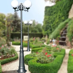 Lampione Alto 230 cm in Acrilico e Alluminio Antracite Made in Italy - Trovaantracite
