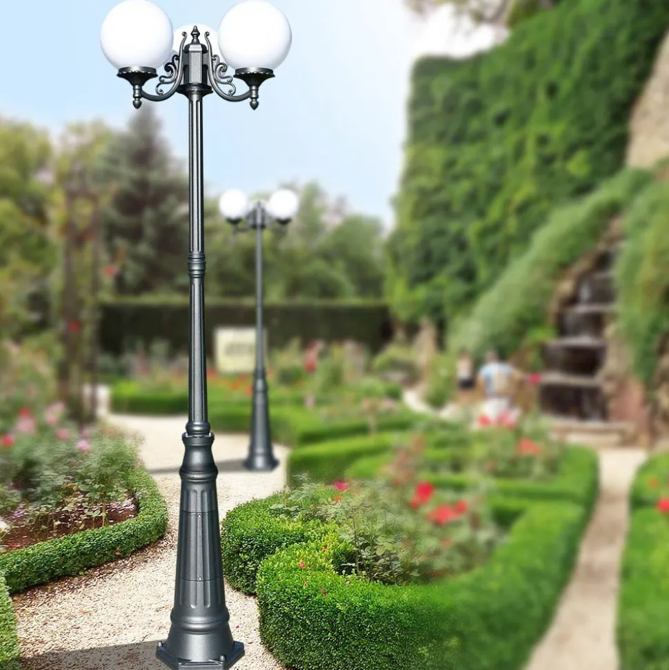 Lampione Alto 230 cm in Acrilico e Alluminio Antracite Made in Italy - Trovaantracite