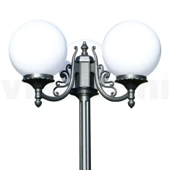 Lampione Alto 230 cm in Acrilico e Alluminio Antracite Made in Italy - Trovaantracite