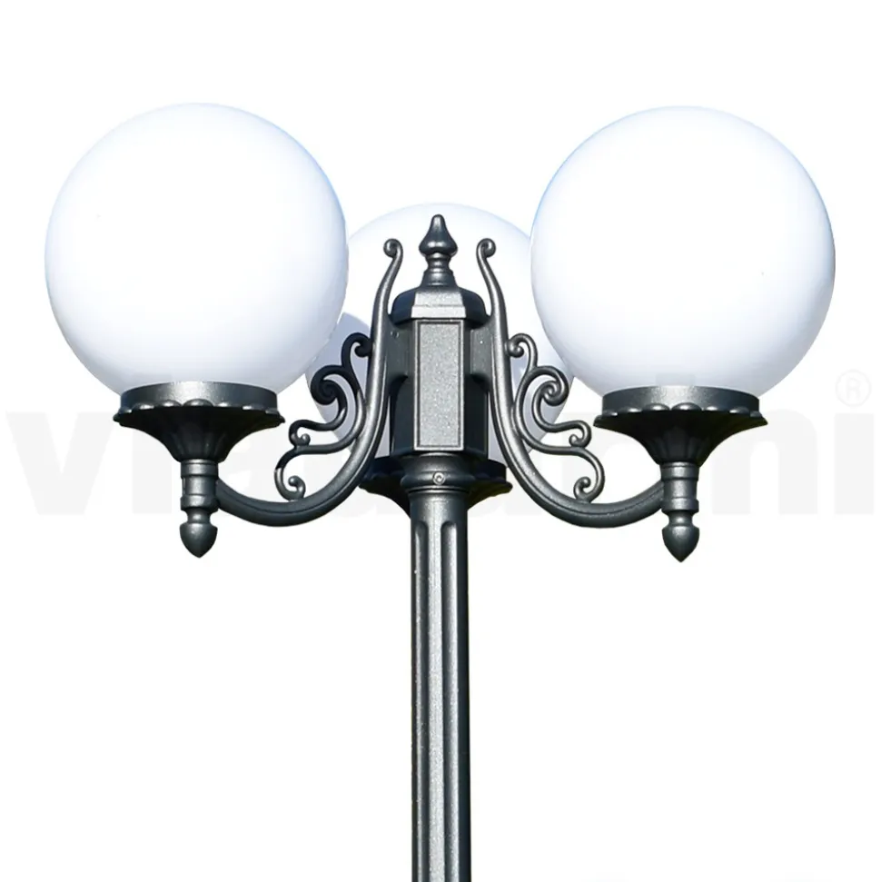 Lampione Alto 230 cm in Acrilico e Alluminio Antracite Made in Italy - Trovaantracite