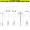 Lampione Alto 200 cm in Acrilico e Alluminio Antracite Made in Italy - Trovaantracite