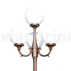 Lampione Alto 270 cm in Acrilico e Alluminio Nero Made in Italy - Trovanero