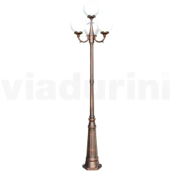Lampione Alto 270 cm in Acrilico e Alluminio Nero Made in Italy - Trovanero