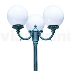 Lampione Alto 242 cm in Acrilico e Alluminio Nero Made in Italy - Trovanero