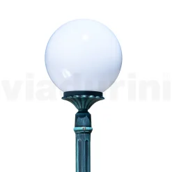 Lampione Alto 208 cm in Acrilico e Alluminio Nero Made in Italy - Trovanero