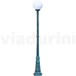 Lampione Alto 208 cm in Acrilico e Alluminio Nero Made in Italy - Trovanero