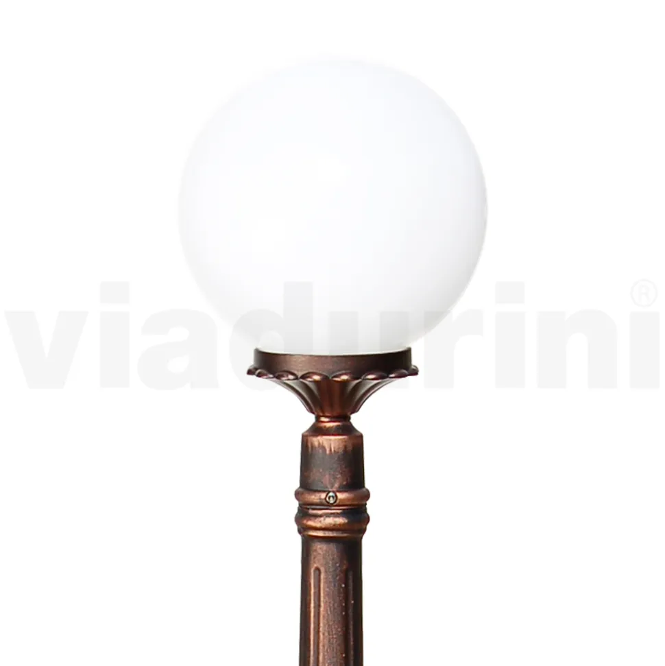 Lampione Alto 145 cm in Acrilico e Alluminio Nero Made in Italy - Trovanero