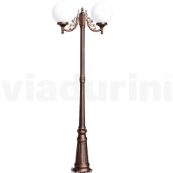 Lampione Alto 200 cm in Acrilico e Alluminio Nero Made in Italy - Trovanero
