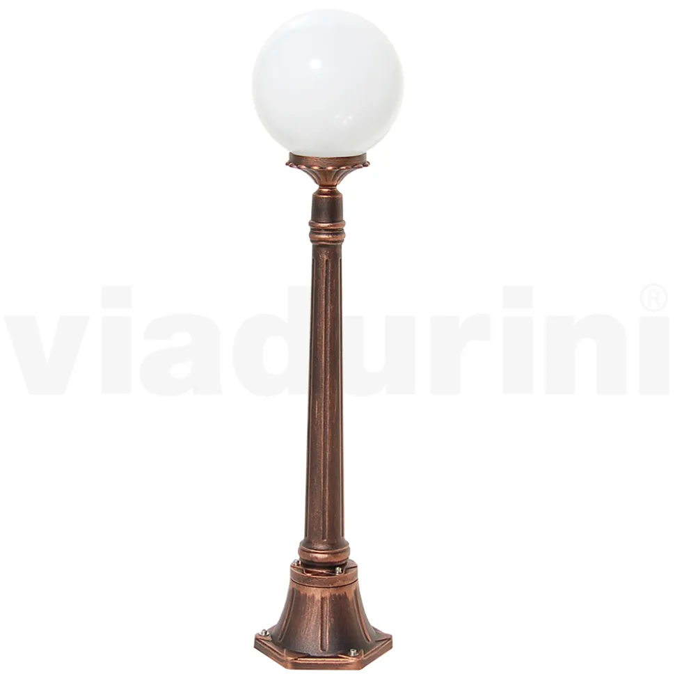 Lampione Alto 110 cm in Acrilico e Alluminio Nero Made in Italy - Trovanero