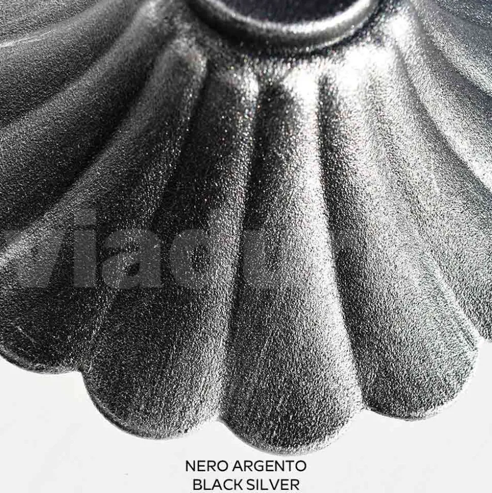 Lampione Alto 172 cm in Acrilico e Alluminio Nero Made in Italy - Trovanero
