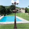 Lampione Alto 230 cm in Acrilico e Alluminio Nero Made in Italy - Trovanero