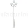 Lampione Alto 270 cm in Acrilico e Alluminio Bianco Made in Italy - Trovabianco