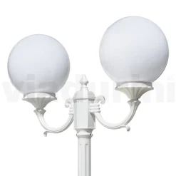 Lampione Alto 212 cm in Acrilico e Alluminio Bianco Made in Italy - Trovabianco