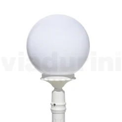 Lampione Alto 145 cm in Acrilico e Alluminio Bianco Made in Italy - Trovabianco