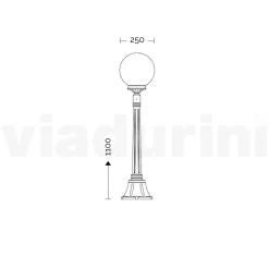 Lampione Alto 110 cm in Acrilico e Alluminio Bianco Made in Italy - Trovabianco