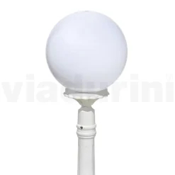 Lampione Alto 110 cm in Acrilico e Alluminio Bianco Made in Italy - Trovabianco