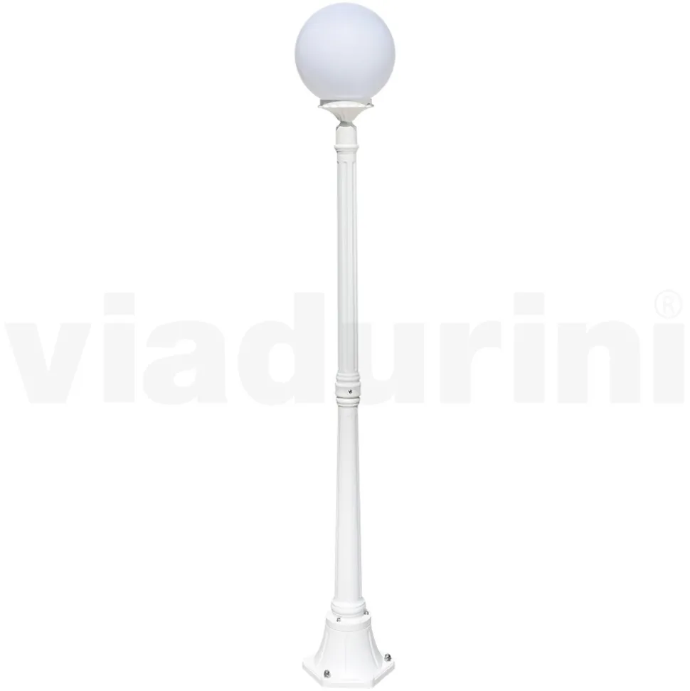 Lampione Alto 172 cm in Acrilico e Alluminio Bianco Made in Italy - Trovabianco