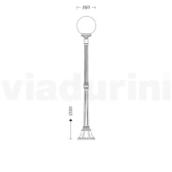 Lampione Alto 172 cm in Acrilico e Alluminio Bianco Made in Italy - Trovabianco