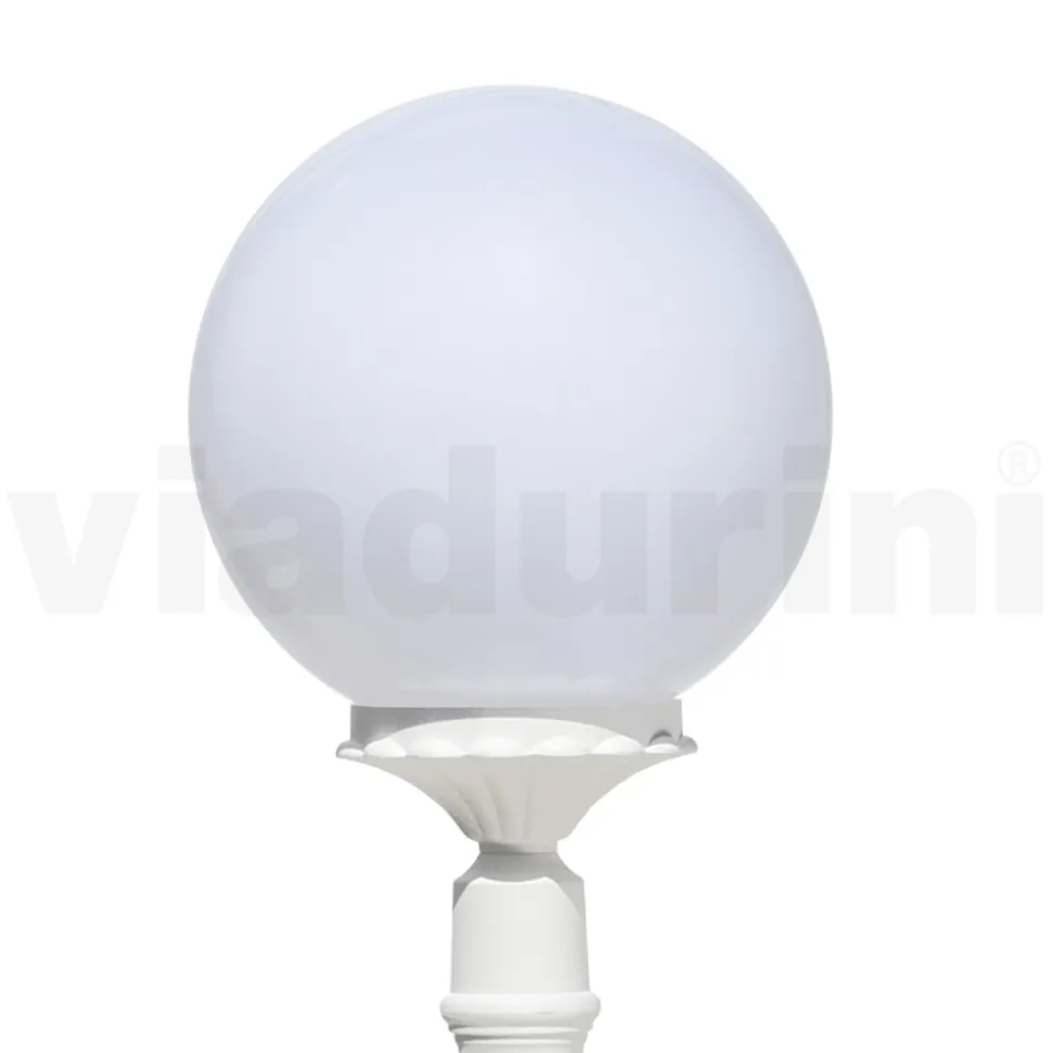 Lampione Alto 172 cm in Acrilico e Alluminio Bianco Made in Italy - Trovabianco