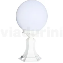 Lampione Alto 47 cm in Acrilico e Alluminio Bianco Made in Italy - Trovabianco