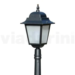 Lampione Alto 152 cm in Vetro e Alluminio Antracite Made in Italy - Scintilla