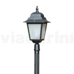 Lampione Alto 178 cm in Vetro e Alluminio Antracite Made in Italy - Scintilla