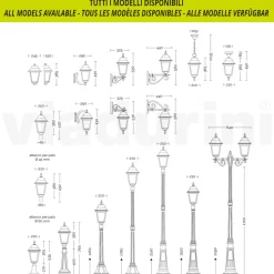 Lampione Alto 178 cm in Vetro e Alluminio Antracite Made in Italy - Scintilla