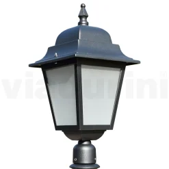 Lampione Alto 76 cm in Vetro e Alluminio Antracite Made in Italy - Scintilla