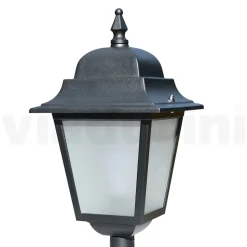 Lampione Alto 53,5 cm in Vetro e Alluminio Antracite Made in Italy - Scintilla