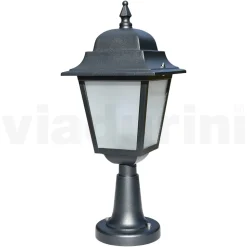 Lampione Alto 53,5 cm in Vetro e Alluminio Antracite Made in Italy - Scintilla
