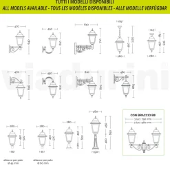 Lampione Alto 264 cm per il Giardino in Vetro e Alluminio Pressofuso - Alchimista