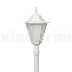 Lampione Alto per Esterno Vintage in Alluminio Bianco Made in Italy - Terella