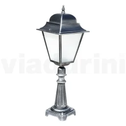 Lampione da Esterno Alto 85 cm in Vetro e Alluminio Pressofuso - Alchimista