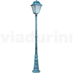 Lampione da Esterno Alto 222 cm in Vetro e Alluminio Pressofuso - Alchimista