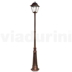 Lampione da Esterno Alto 252 cm in Vetro e Alluminio Pressofuso - Alchimista