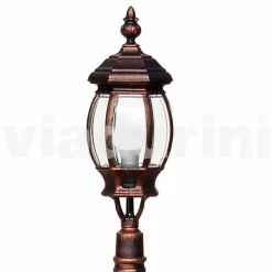 Lampione da esterno a una luce in alluminio made in Italy, Anika