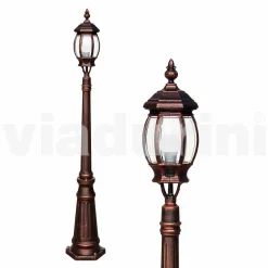 Lampione da esterno a una luce in alluminio made in Italy, Anika