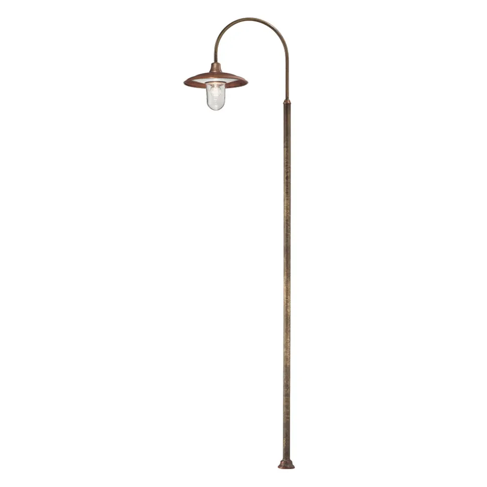 Lampione da Esterno con Montatura in Ottone Made in Italy - Chiocciola