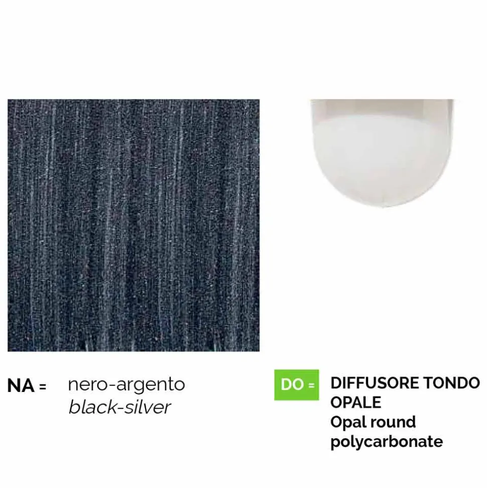 Lampione da esterno in alluminio a due luci made in Italy, Anusca