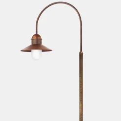 Lampione da Giardino con Arco Alto o Basso Ottone e Rame - Bordo by Il Fanale