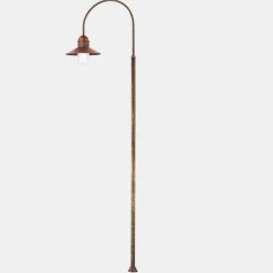 Lampione da Giardino con Arco Alto o Basso Ottone e Rame - Bordo by Il Fanale