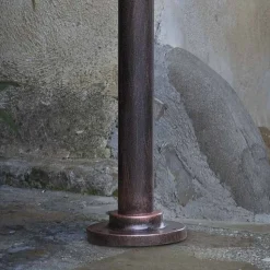 Lampione da Giardino Design Curvo in Alluminio Decoro a Mano - Campobasso