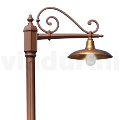 Lampione da Giardino Vintage in Alluminio e Ottone Made in Italy - Adela