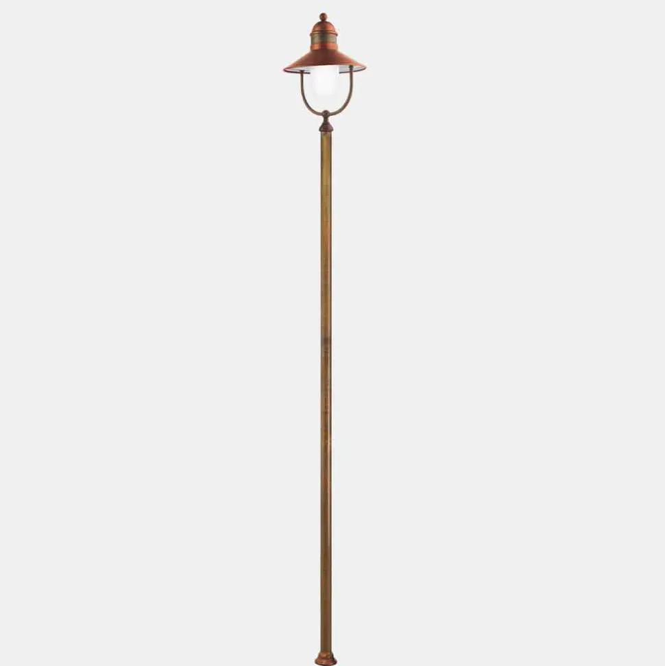 Lampione da Giardino Vintage in Ottone e Rame 3 Misure - Borgo by Il Fanale