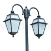 Lampione Giardino a 2 Luci in Alluminio e Vetro Made in Italy - Vivian