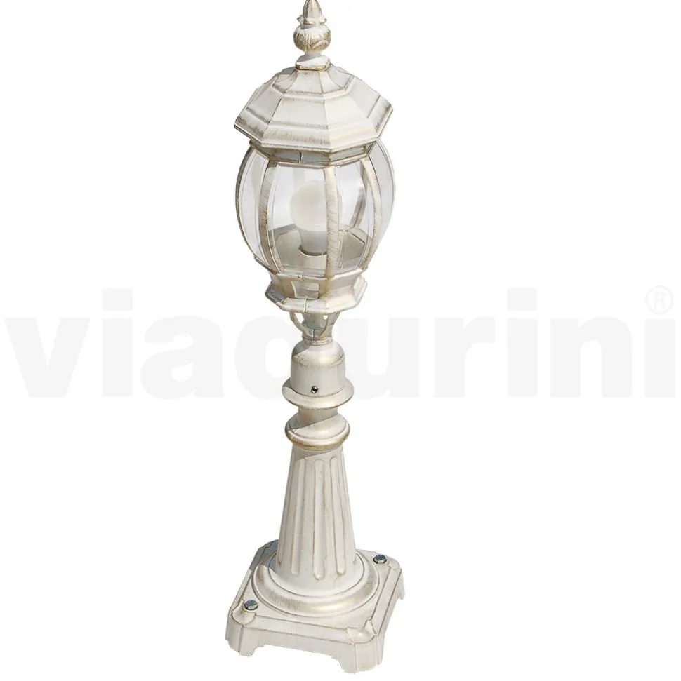 Lampione Giardino Stile Vintage in Alluminio Bianco Made in Italy - Dodo
