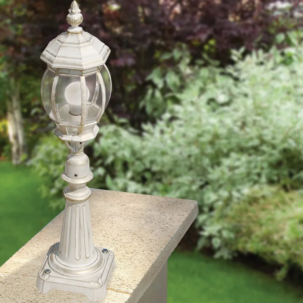 Lampione Giardino Stile Vintage in Alluminio Bianco Made in Italy - Dodo